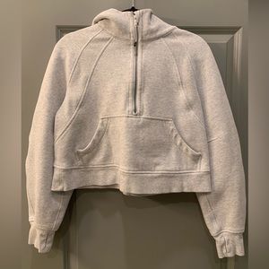 lululemon Scuba Oversized Half-Zip Hoodie, Light Grey XS/S
